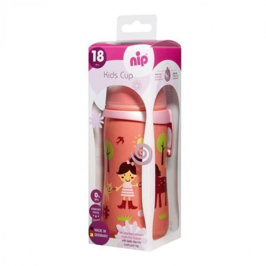 Cana Kids Cup Girl PP 330 ml, antipicurare, cu clip de prindere ,18+ luni, nip 35052 3