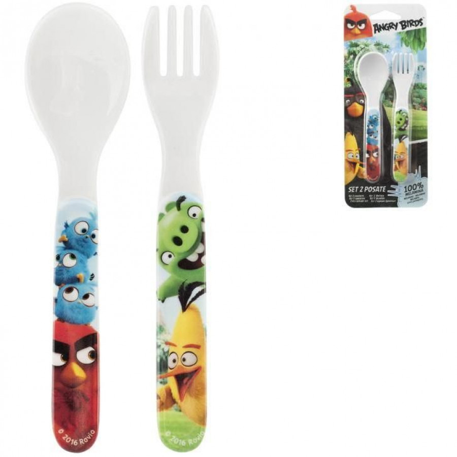Set lingurita si furculita melamina Angry Birds Lulabi 8161550 1