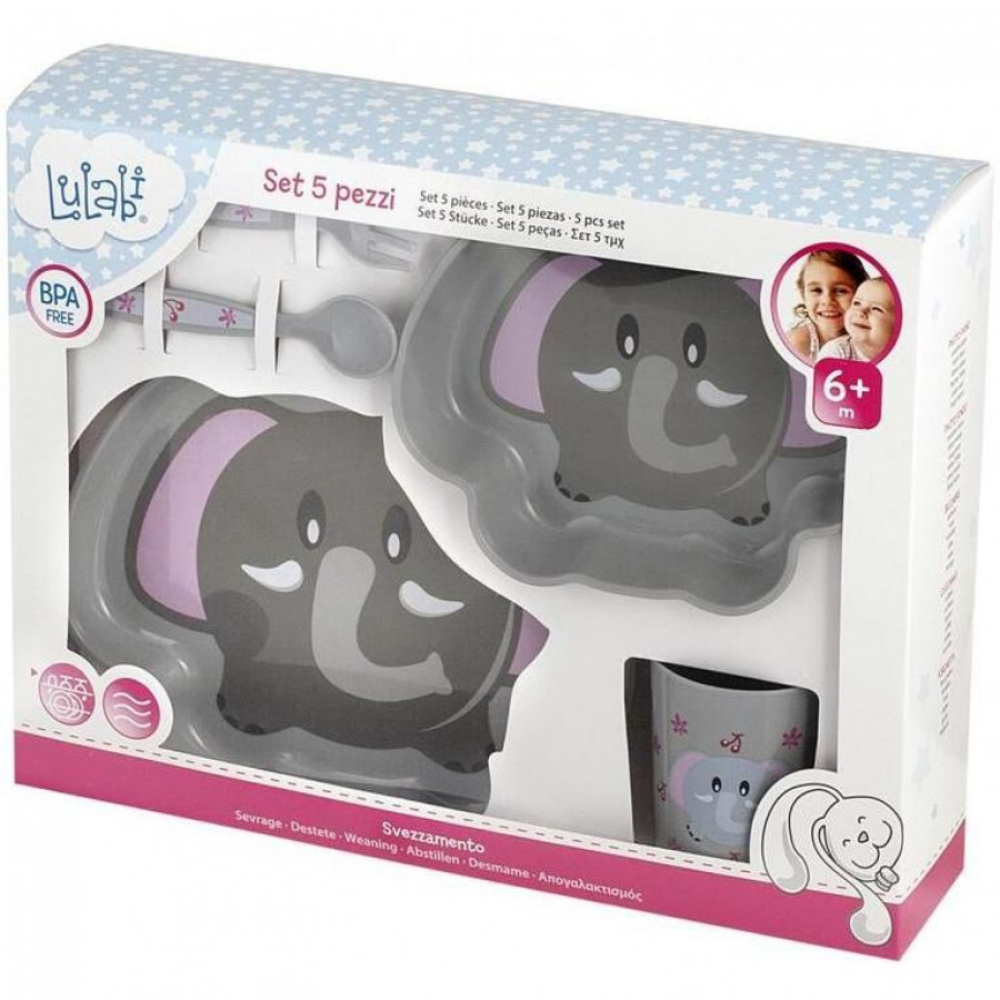 Set pentru masa 5 piese Elefant Lulabi 7972995 2