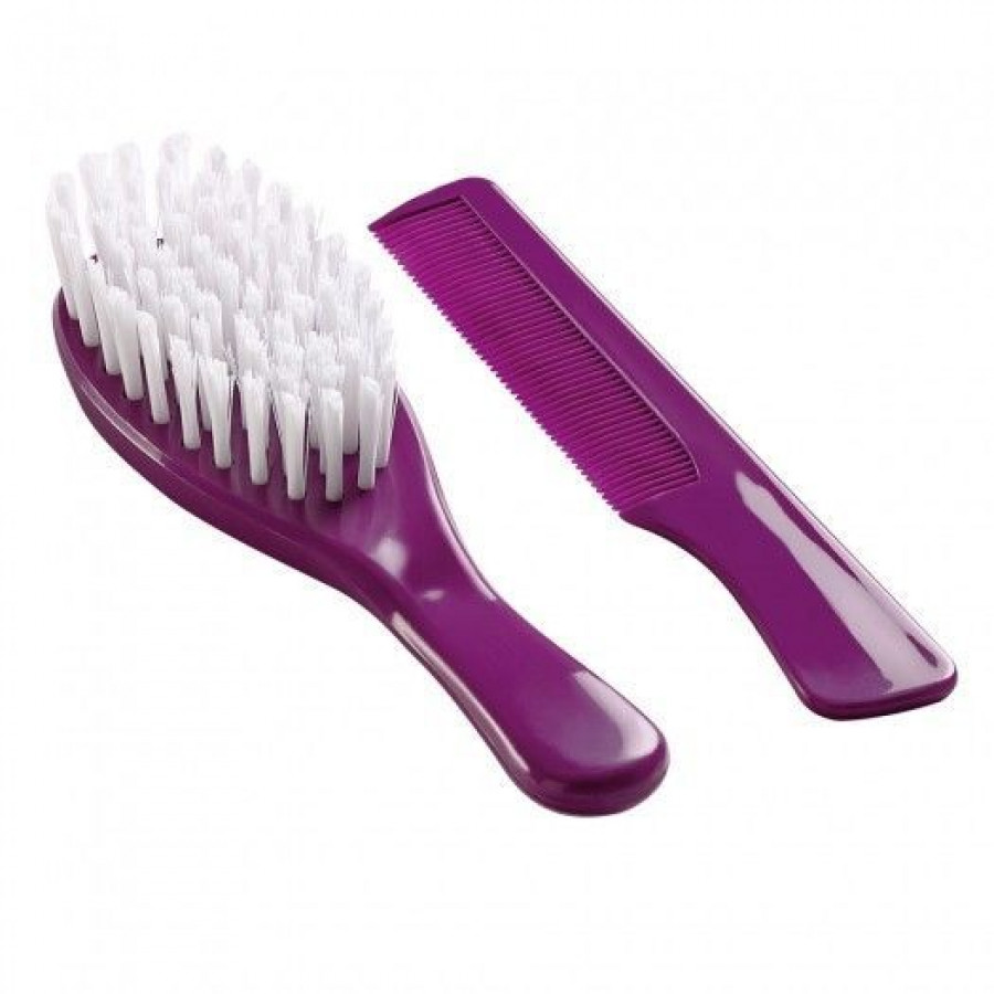 Set perie si pieptan pentru bebelusi Thermobaby-Mov 0