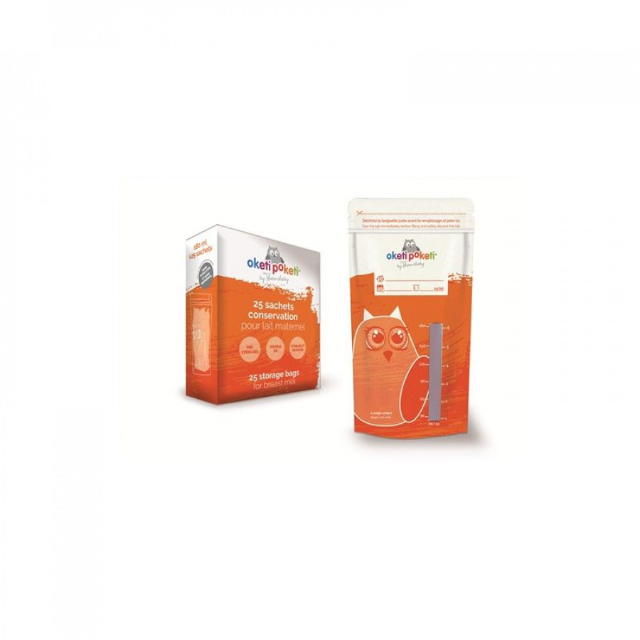 Set 25 pungi stocare pentru lapte matern Oketi Poketi 0