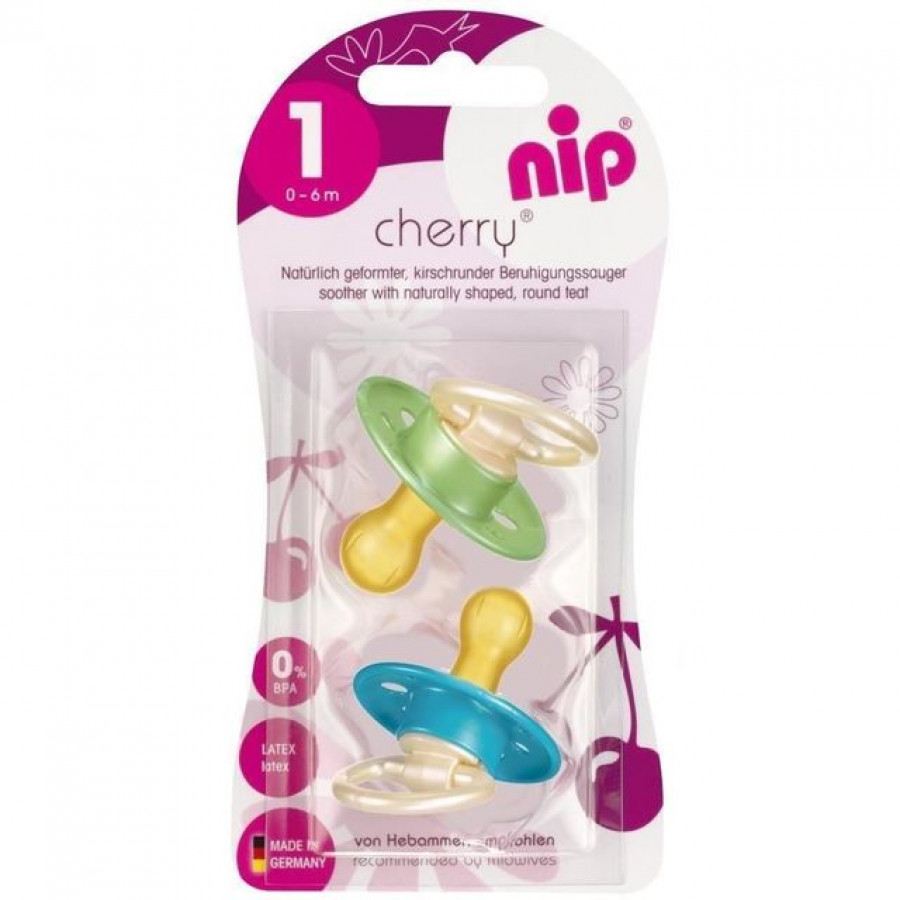 Suzeta latex Cherry Boy, 0 - 6 luni, nip 91004 0