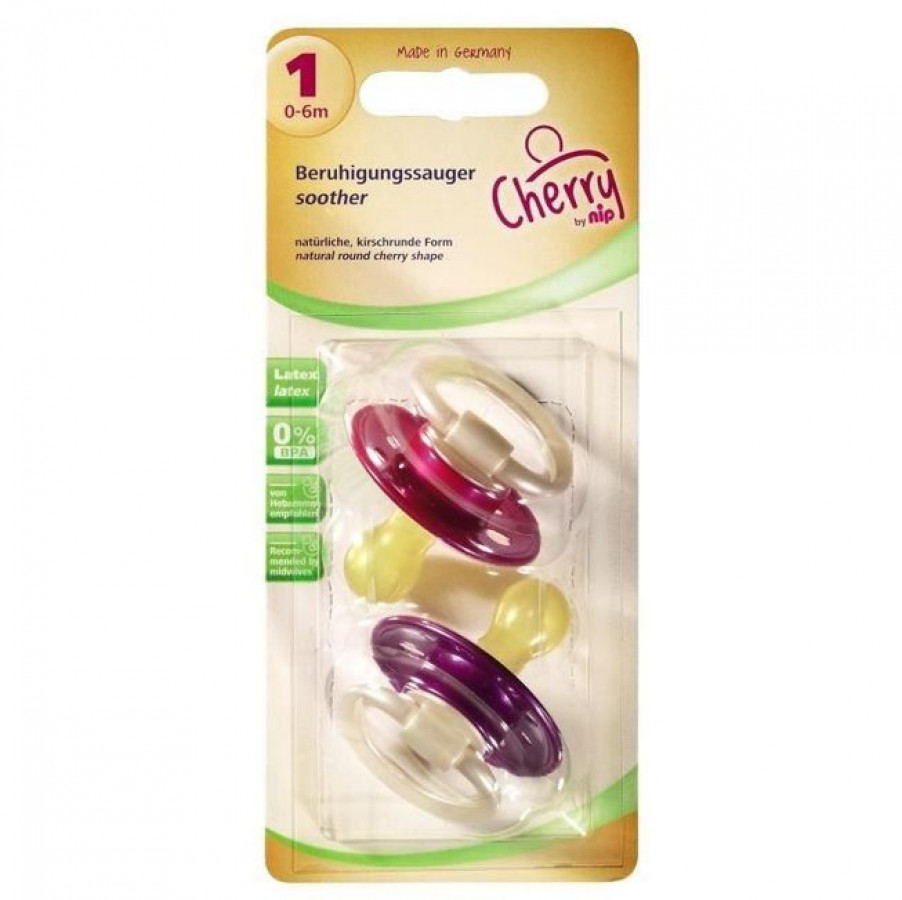 Suzeta latex Cherry Girl, 0 - 6 luni, nip 91002 3
