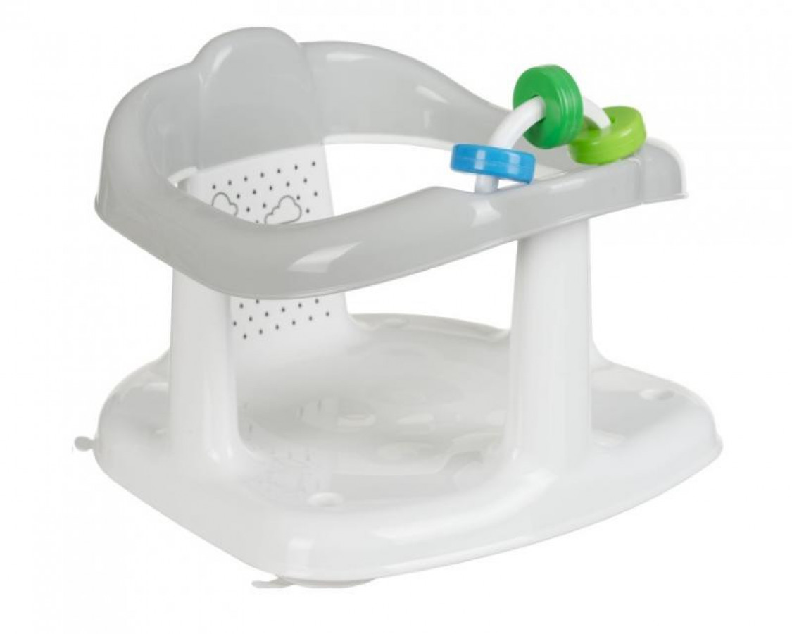 Scaun de baie bebelusi Panda White-Grey 0