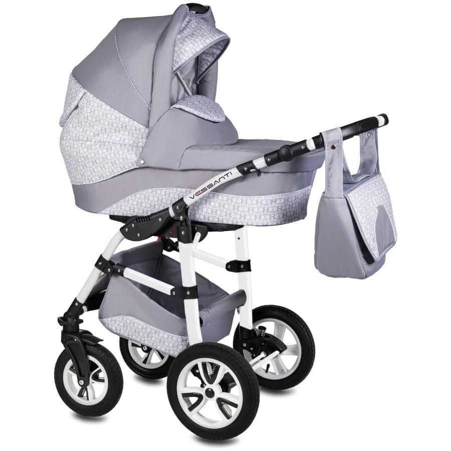 Carucior Flamingo Easy Drive 3 in 1 - Vessanti - Light Gray 0