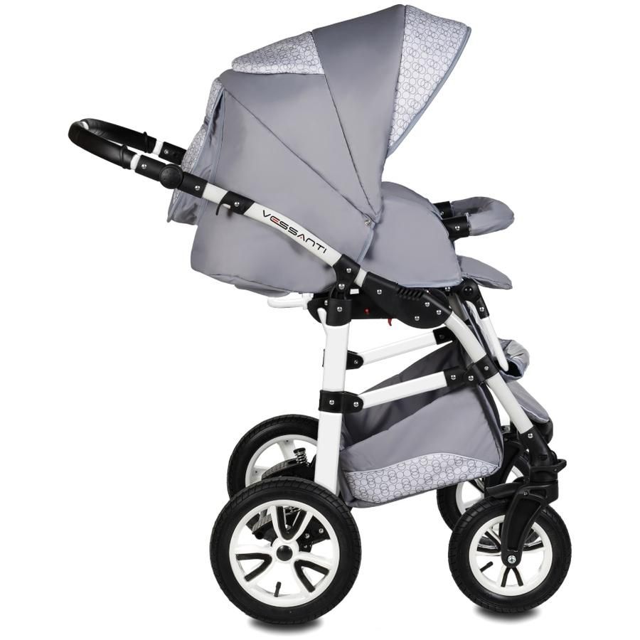 Carucior Flamingo Easy Drive 3 in 1 - Vessanti - Light Gray 3