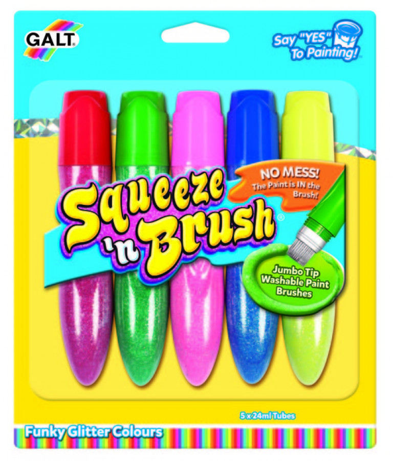 Squeeze'n Brush - 5 culori cu sclipici 0