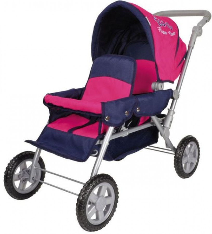Carucior pentru doua papusi Big Twin Purpuriu 0