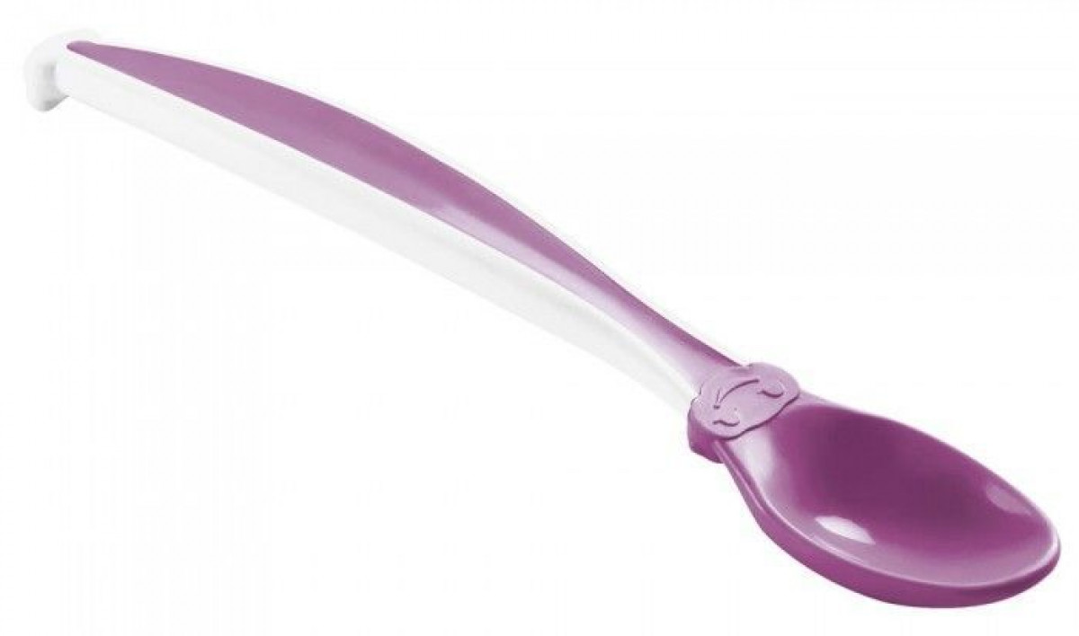 Set 2 lingurite cu varf moale Thermobaby-Orchid pink 0