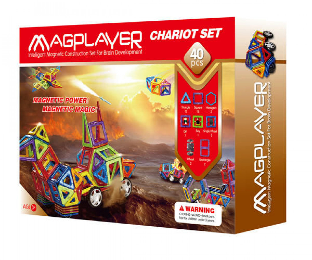 Joc de constructie magnetic - 40 piese 0