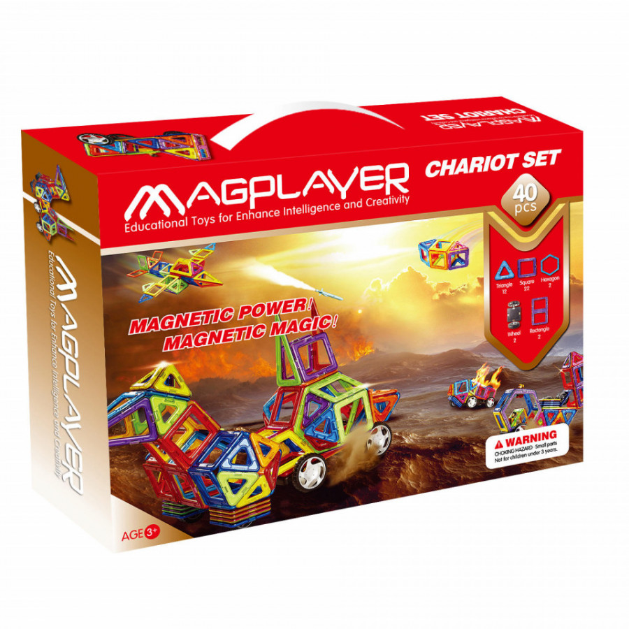 Joc de constructie magnetic - 40 piese 1