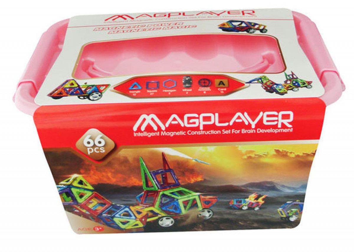 Joc de constructie magnetic - 66 piese 0