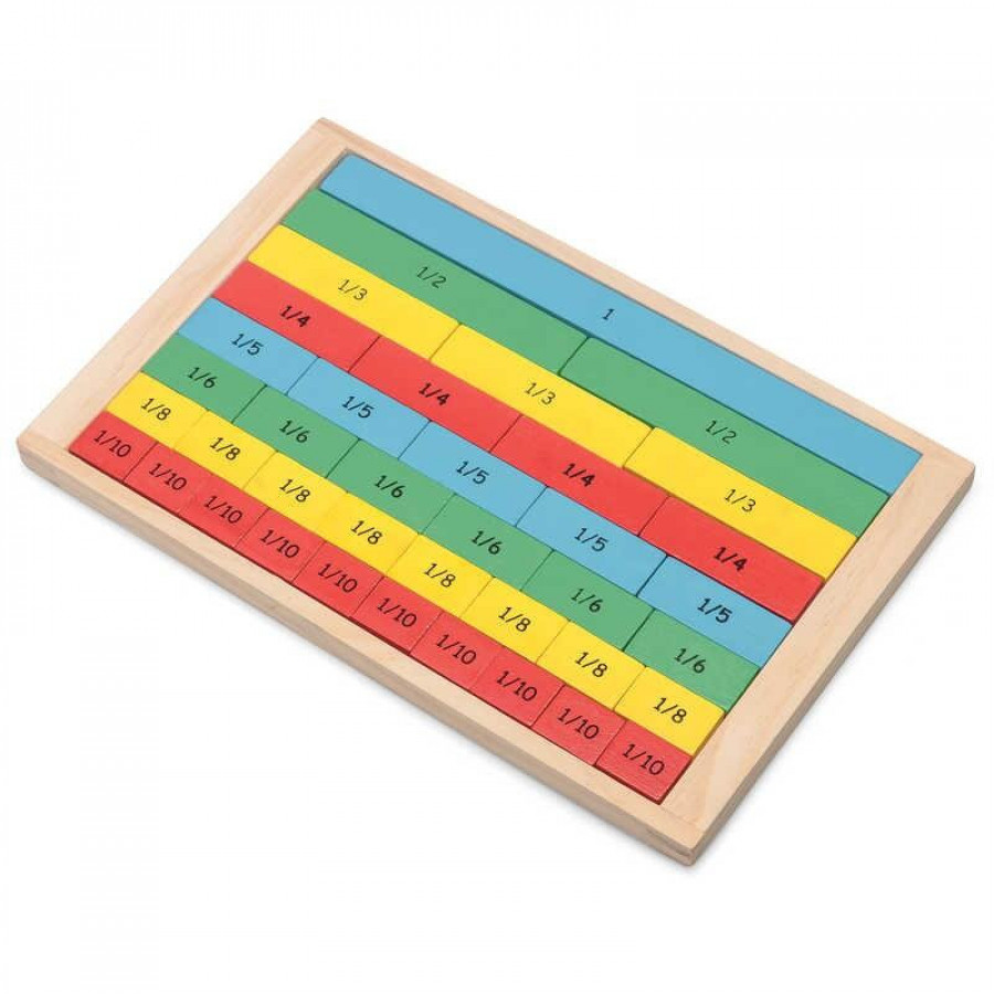 Set din lemn - fractii colorate 1