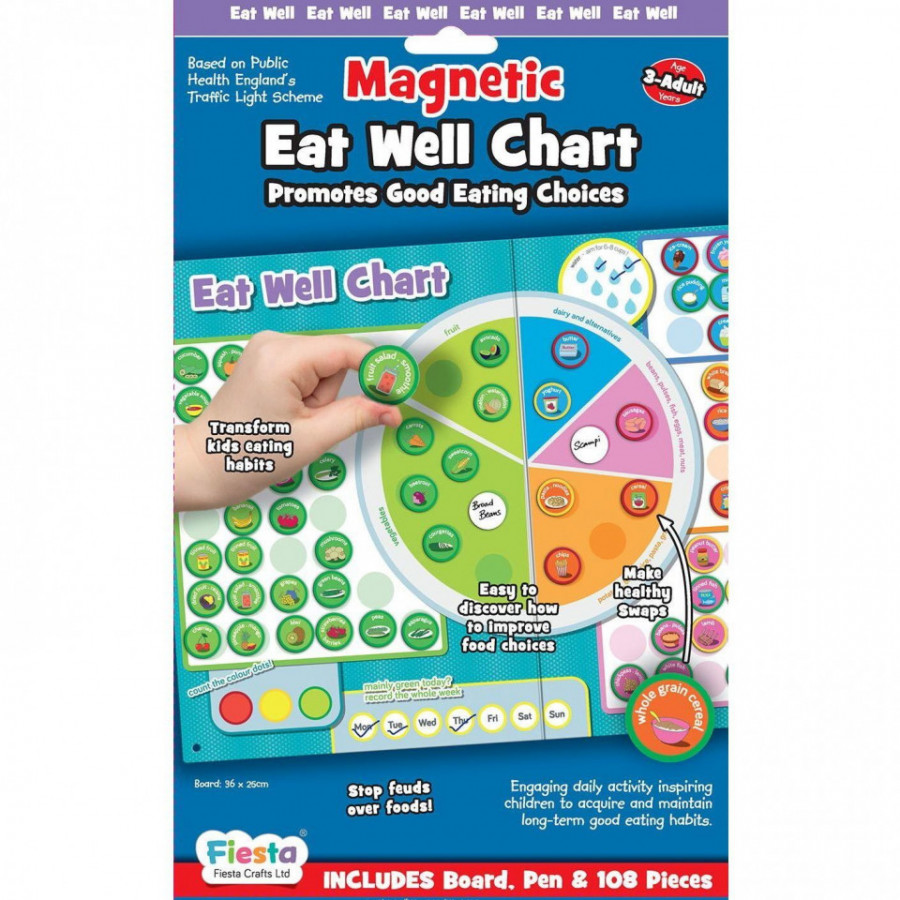 Set magnetic Mananca sanatos - Eat Well Chart Fiesta Crafts FCT-2946 0