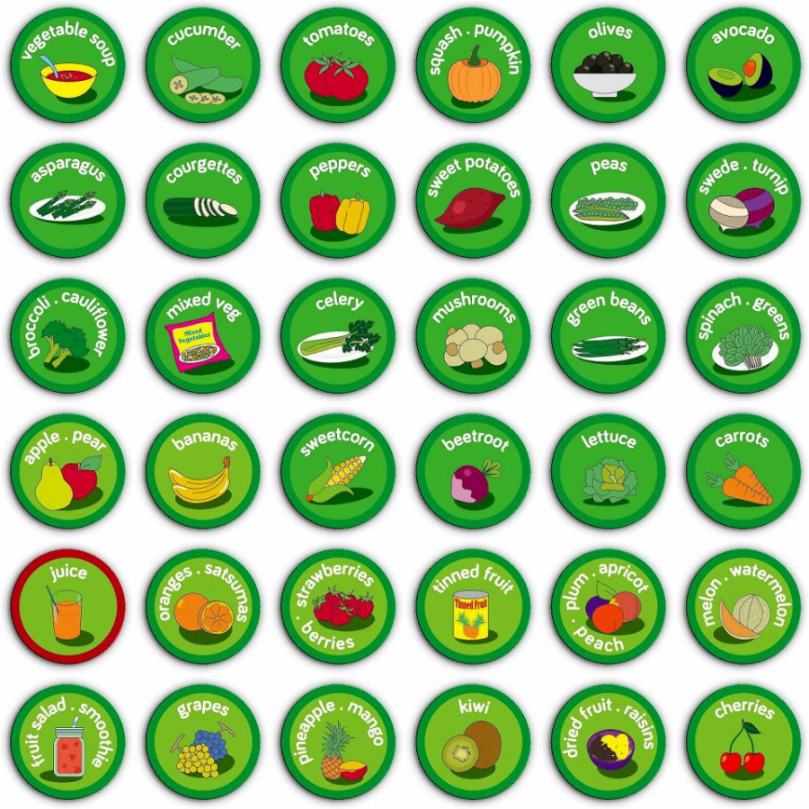 Set magnetic Mananca sanatos - Eat Well Chart Fiesta Crafts FCT-2946 7