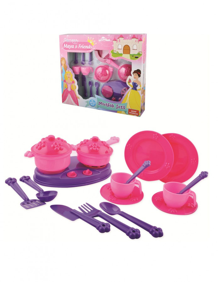 Accesorii bucatarie copii 18 piese Princess Maya and Friends Ucar Toys UC142 1