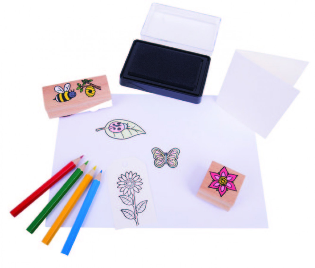 Set creativ tusiera si stampile - Natura 1