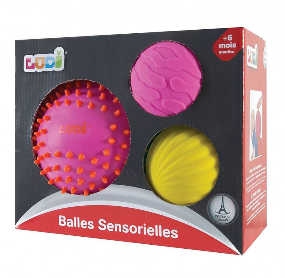 LUDI Set 3 mingii senzoriale, ROZ 0