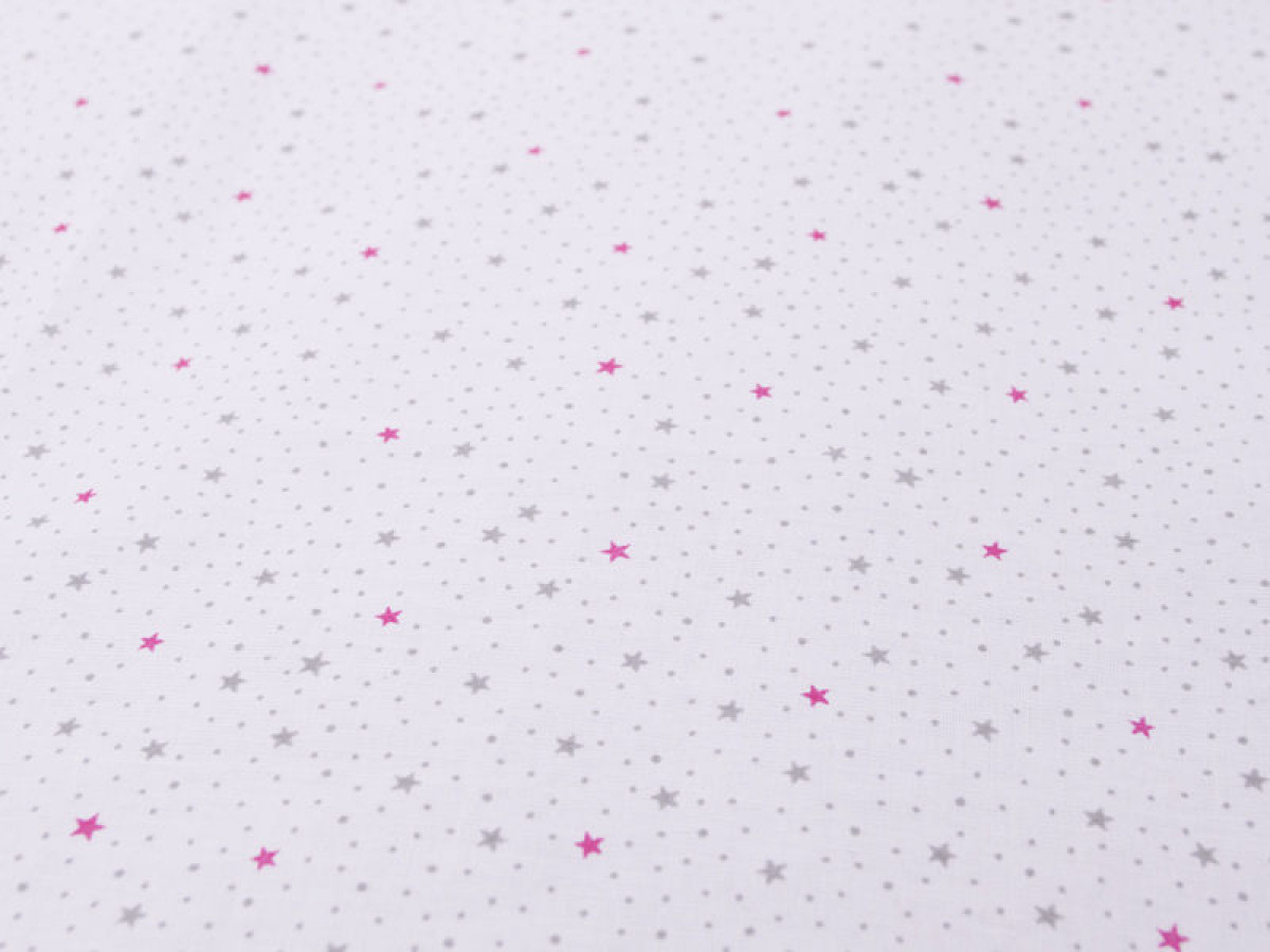 Cearceaf cu elastic MyKids Little Stars Roz 120x60 1