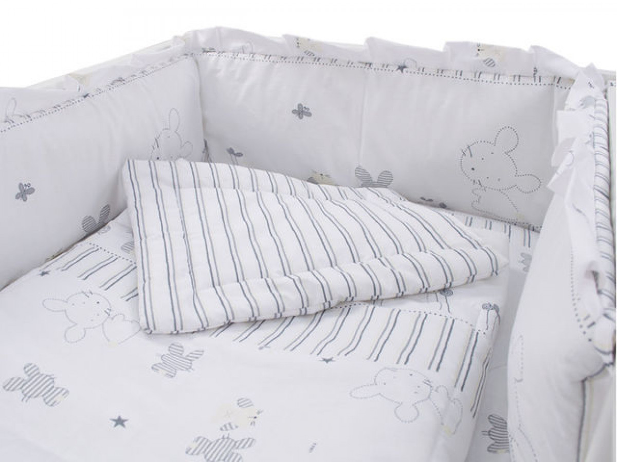 Lenjerie MyKids Bunny Alb 4 Piese 120x60 2