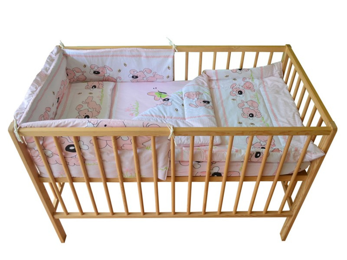 Lenjerie MyKids Catelus Roz 4 + 1 Piese 120x60 3
