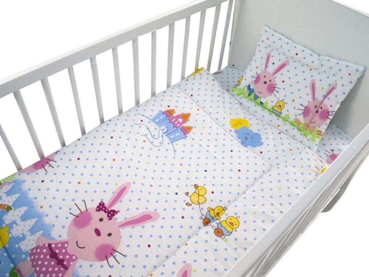 Lenjerie MyKids Funny Bunny 3 Piese 120x60 2