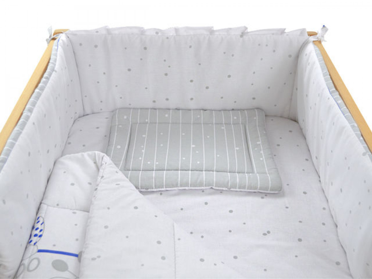 Lenjerie MyKids My Zoo Albastru 5 Piese 120x60 cm 3