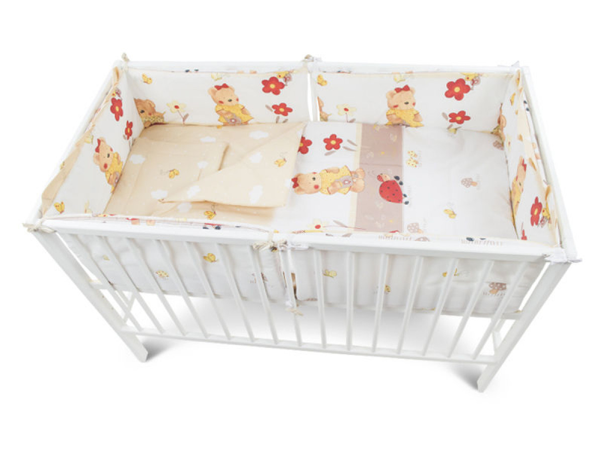 Lenjerie MyKids Teddy Gradina Maro 4+1 Piese 120x60 0