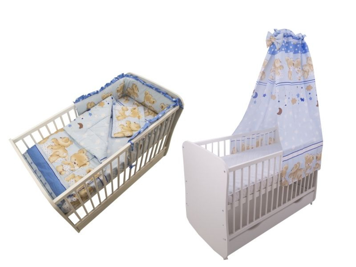 Lenjerie MyKids Teddy Hug Blue M1 5 Piese 120x60 cm 0