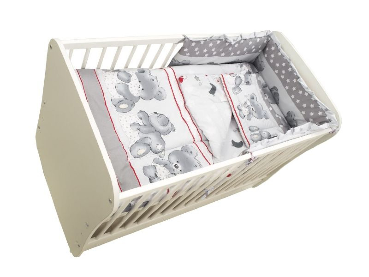 Lenjerie MyKids Teddy Hug Gri M2 4 Piese 120x60 0