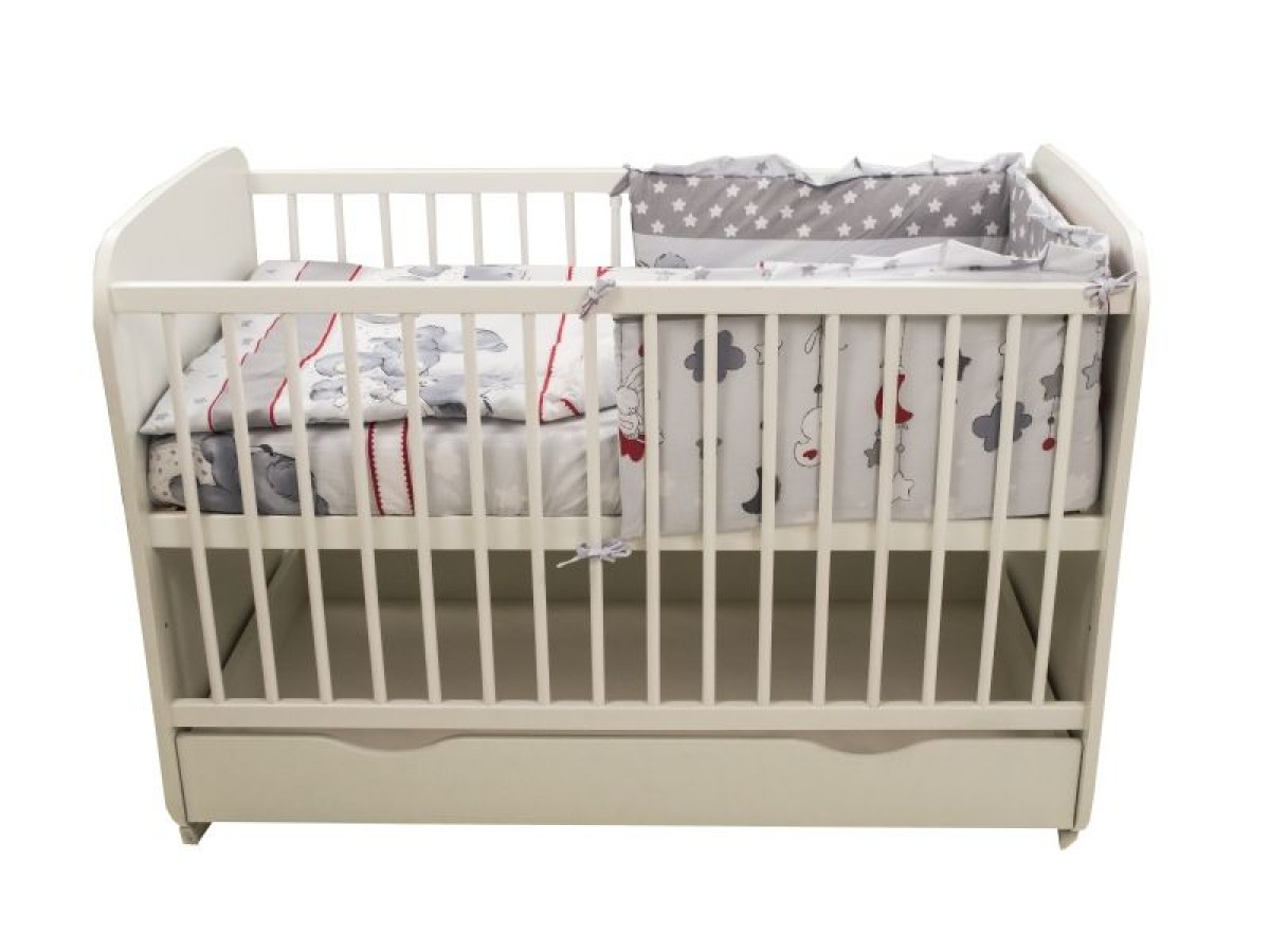 Lenjerie MyKids Teddy Hug Gri M2 4 Piese 120x60 2