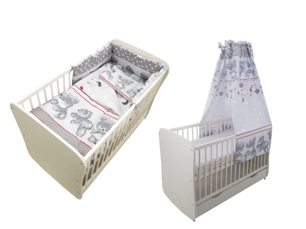 Lenjerie MyKids Teddy Hug Gri M2 5 piese 120x60 cm 0