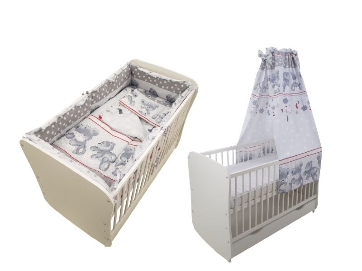 Lenjerie MyKids Teddy Hug Gri M2 5+1 Piese M2 120x60 cm 0
