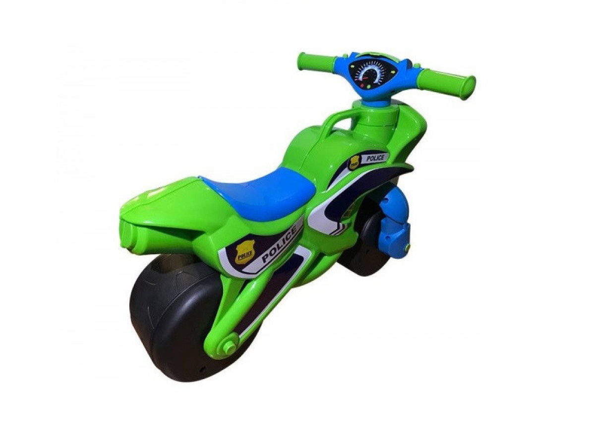 Motocicleta de impins MyKids Police Music 0139/52 Verde Albastru 1