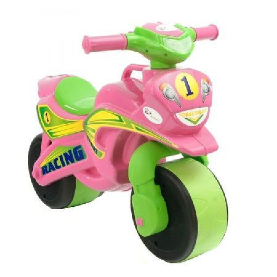 Motocicleta de impins MyKids Racing 0139/3 Roz/Verde 0