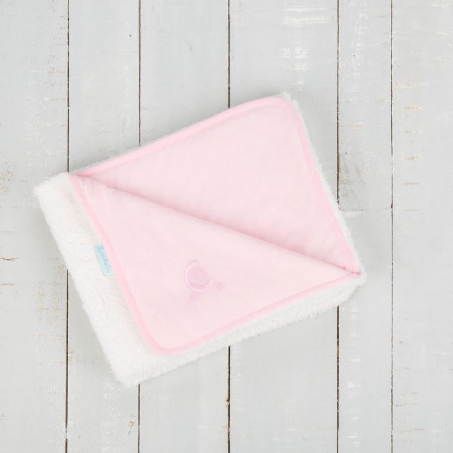Paturica reversibila din tricot/fleece 90x70 cm Comfi Love Pink 844517 2