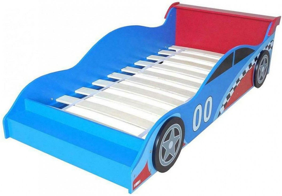 Pat cu cadru din lemn Racing Car 0