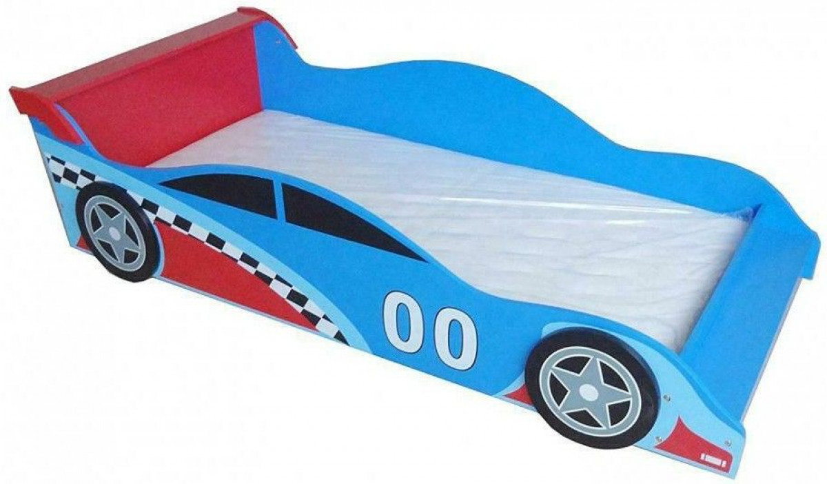 Pat cu cadru din lemn Racing Car 1
