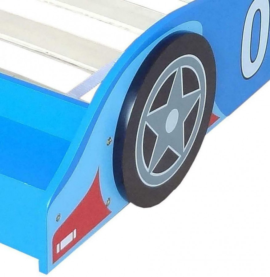 Pat cu cadru din lemn Racing Car 3