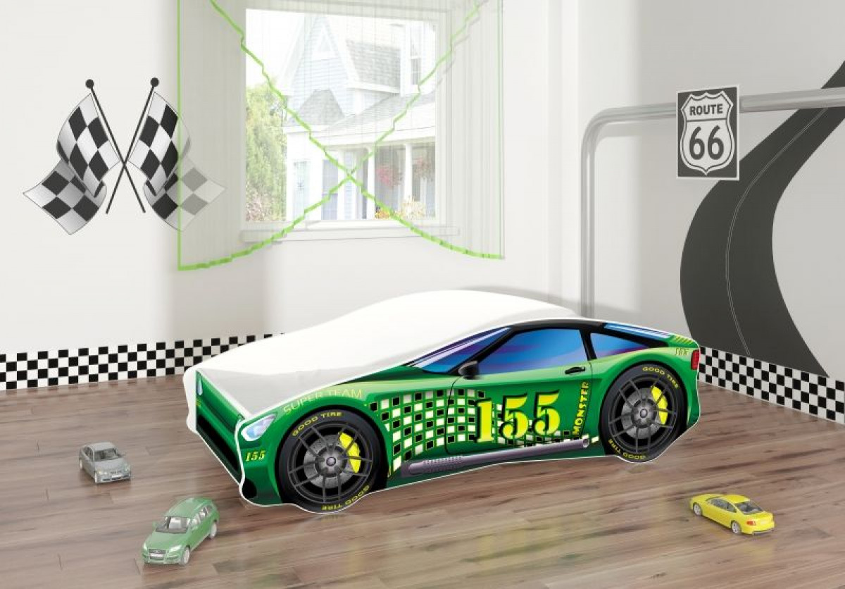 Pat Tineret MyKids Race Car 04 Green-160x80 0