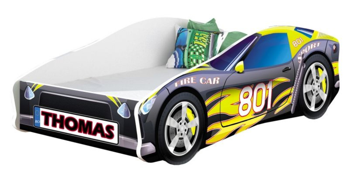 Pat Tineret MyKids Race Car 06 Black-140x70 1