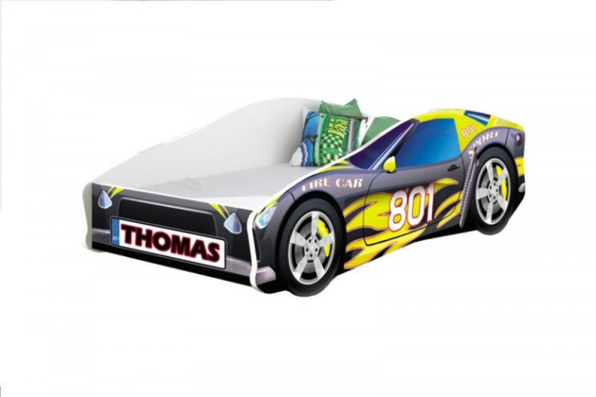 Pat Tineret MyKids Race Car Personalizat(NUME COPIL)-160x80 0