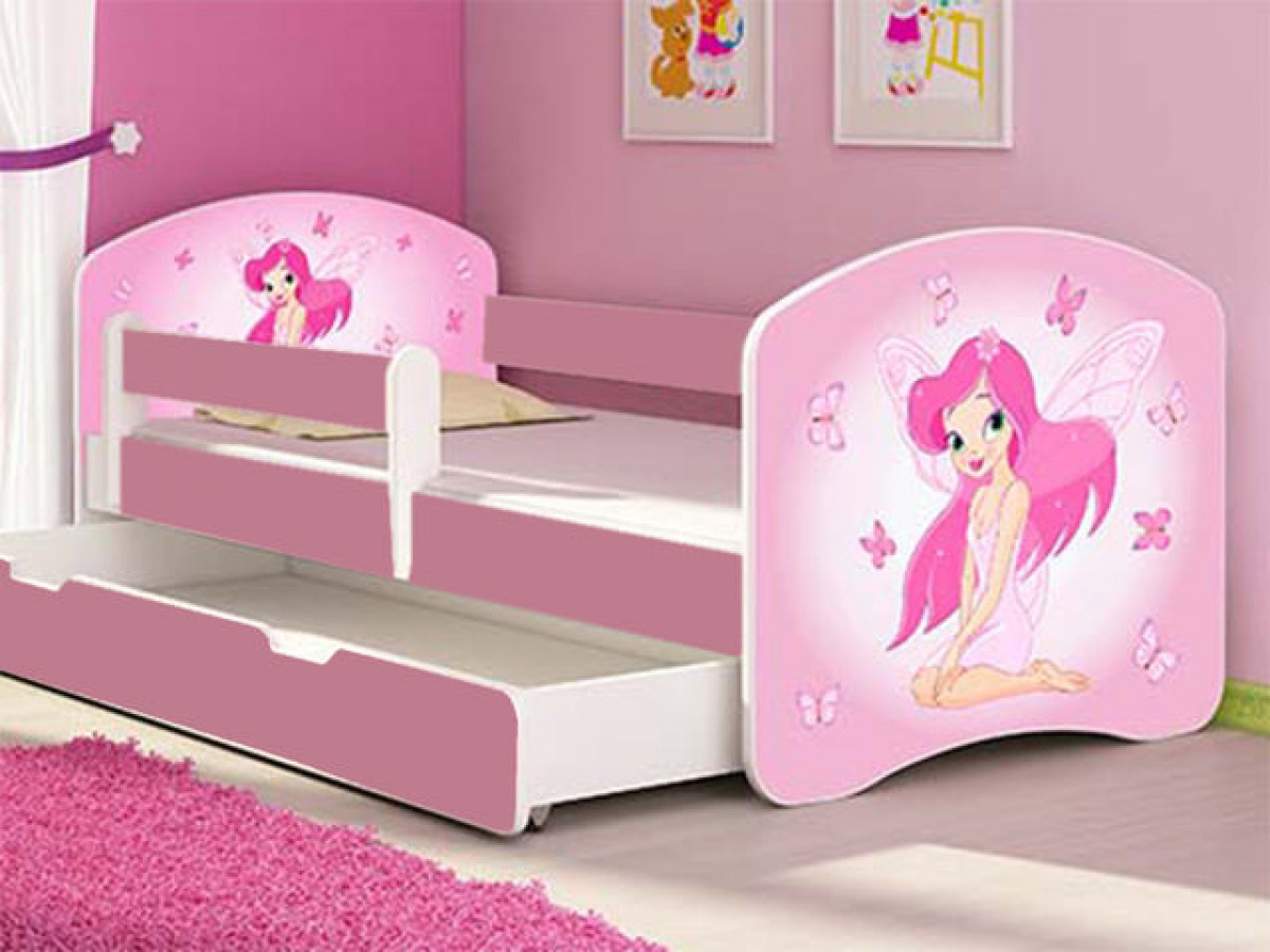 Patut Tineret MyKids Fairy cu Sertar si Saltea 140x70 0