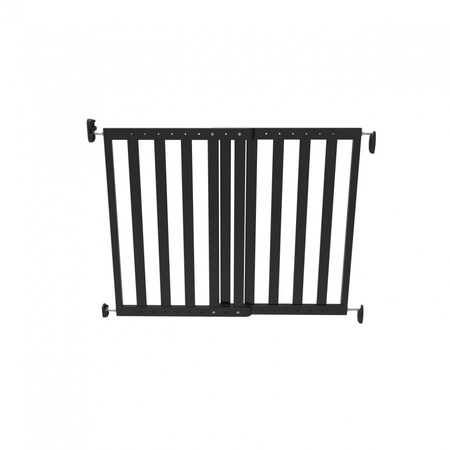 Poarta de siguranta extensibila Noma, 64 – 100 cm, lemn negru, N93743 0