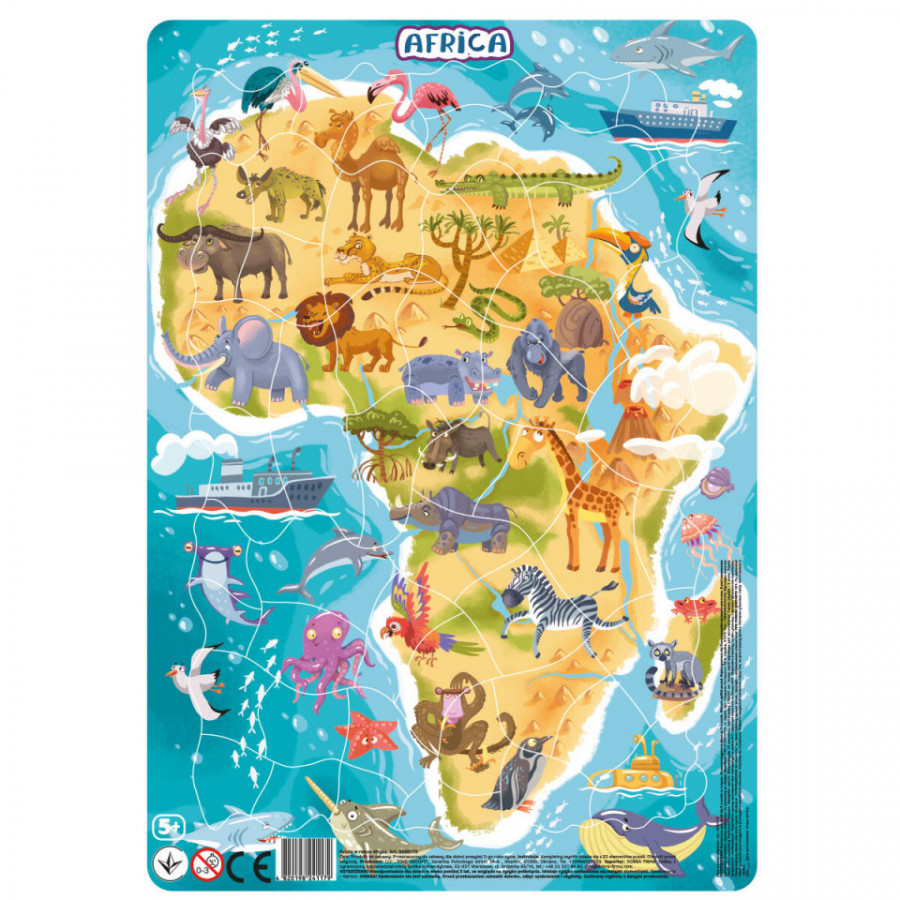 Puzzle cu rama - Africa (53 piese) 0
