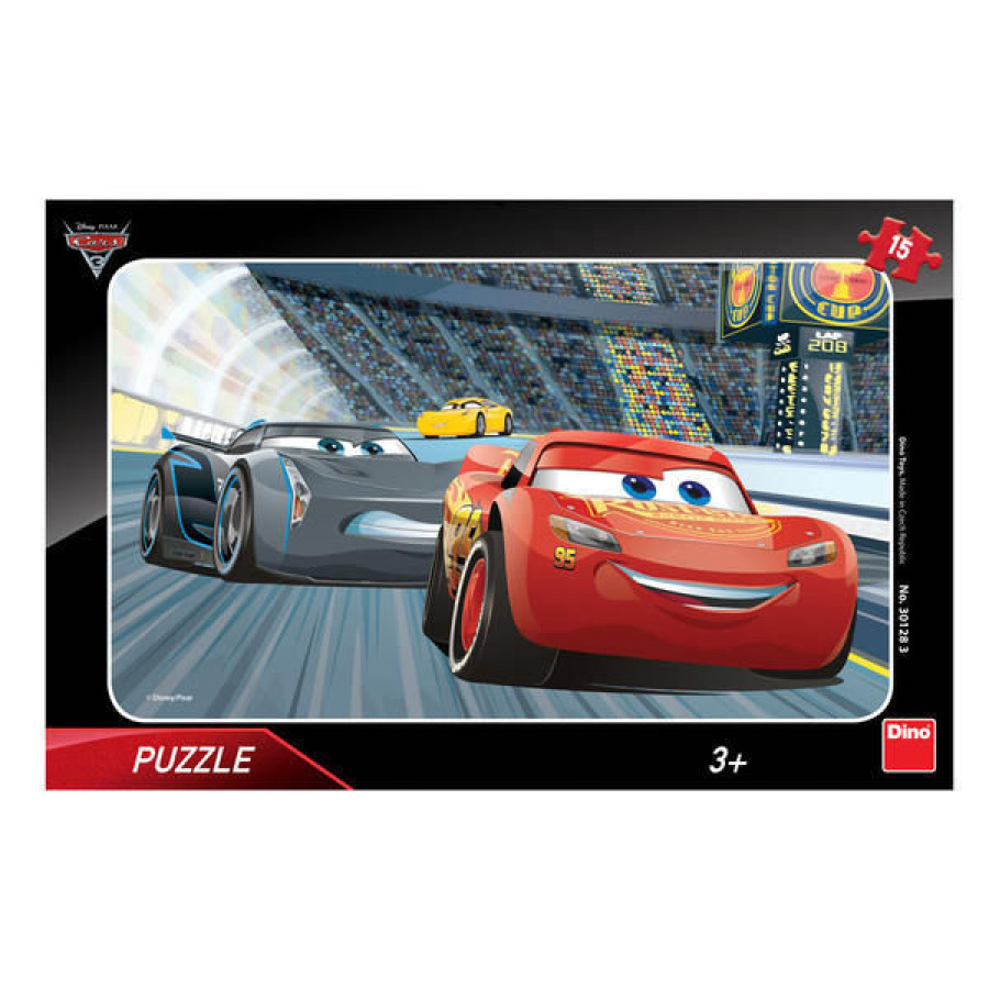 Puzzle cu rama - Cursa lui Fulger McQueen 0