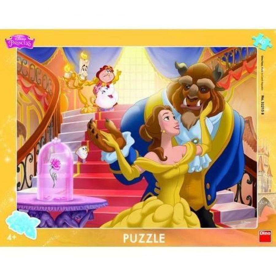 Puzzle cu rama - Frumoasa si Bestia (40 piese) 0