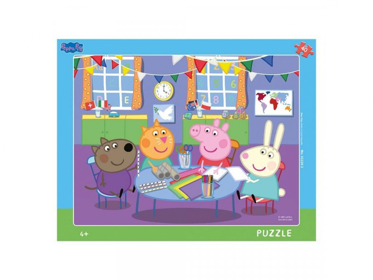Puzzle cu rama - Purcelusa Peppa (40 piese) 0