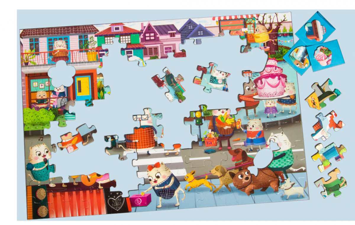 Puzzle cu surprize - Helpfilli (100 piese) 1