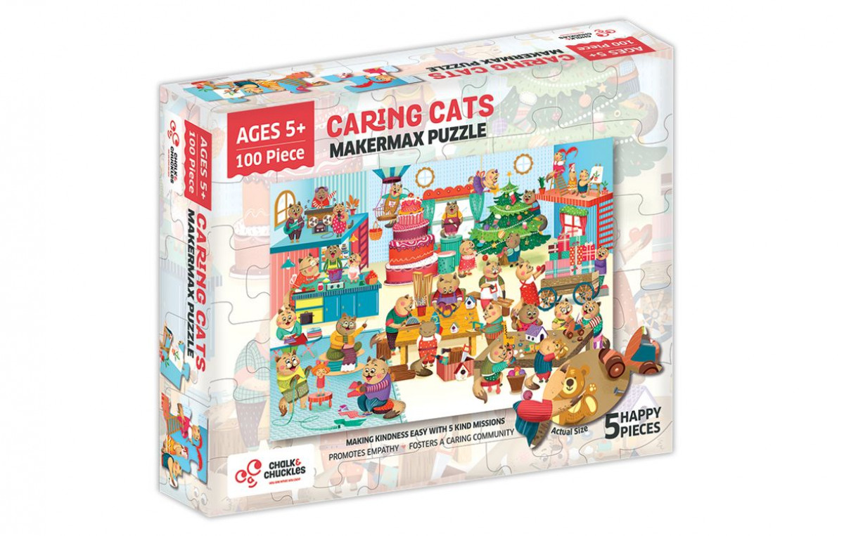 Puzzle cu surprize - Makermax (100 piese) 0